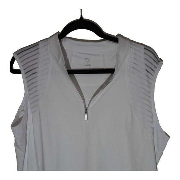 Tail Womens Sleeveless White Half Zip Golf Top Shirt White Outdoor Summer Sports - Picture 3 of 5